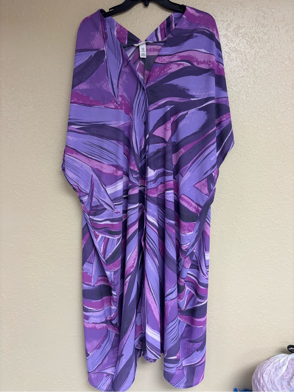 H&M Purple and Lavender Abstract Drawstring Top